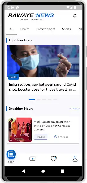 Play Rawaye News Flutter UI Kit as an online game Rawaye News Flutter UI Kit with UptoPlay