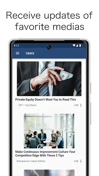 Play raws - RSS News Reader  and enjoy raws - RSS News Reader with UptoPlay