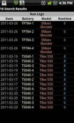 Play RC Battery Log Play RC Battery Log