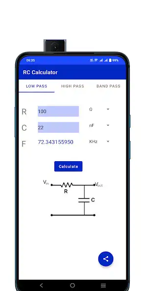 Play RC Filter Calculator as an online game RC Filter Calculator with UptoPlay