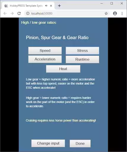 Play RCPRESS Pinion, Spur Gear and Gear Ratio for RC as an online game RCPRESS Pinion, Spur Gear and Gear Ratio for RC with UptoPlay