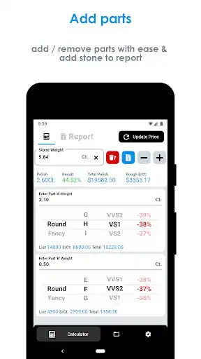Play RDC - Rough Diamond Calculator Lite  and enjoy RDC - Rough Diamond Calculator Lite with UptoPlay