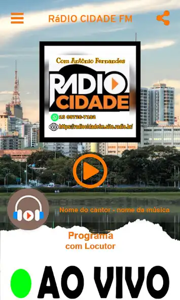 Play Rádio Cidade FM as an online game Rádio Cidade FM with UptoPlay