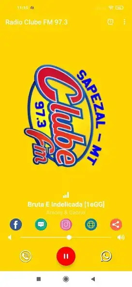 Play Rádio Clube 97 FM - Sapezal MT  and enjoy Rádio Clube 97 FM - Sapezal MT with UptoPlay