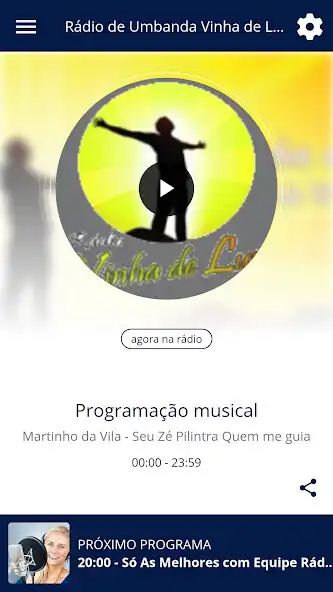 Play Rádio de Umbanda Vinha de Luz  and enjoy Rádio de Umbanda Vinha de Luz with UptoPlay