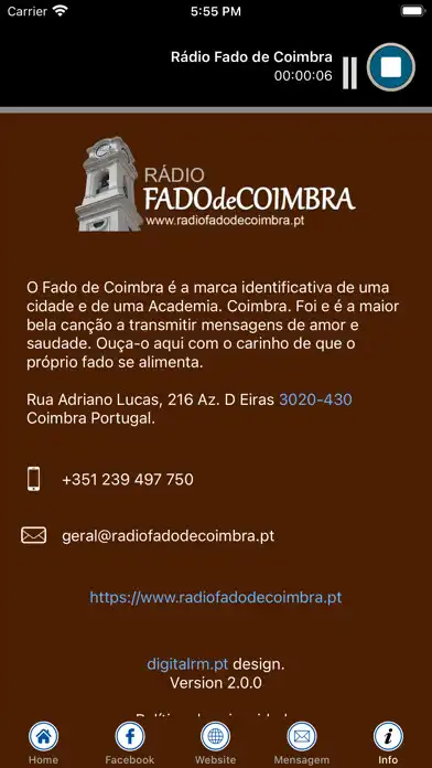 Play Rádio Fado de Coimbra as an online game Rádio Fado de Coimbra with UptoPlay