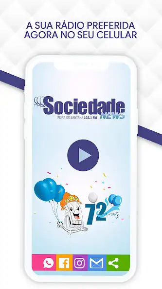 Play Rádio Sociedade 102.1 FM  and enjoy Rádio Sociedade 102.1 FM with UptoPlay