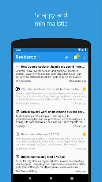 Play Readeroo: the feed reader  and enjoy Readeroo: the feed reader with UptoPlay