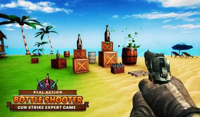Play Real Action Bottle Shooter Gun Strike Expert Game