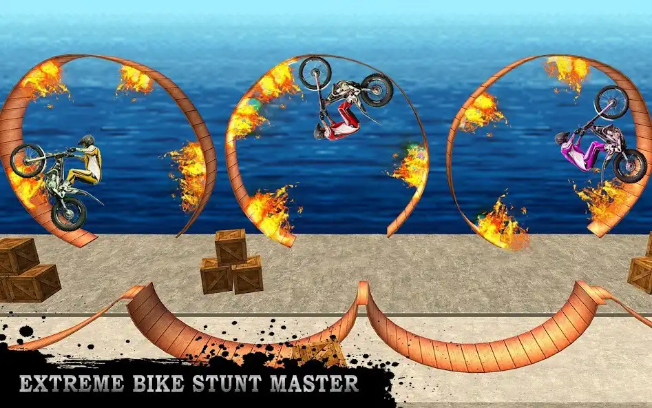 Play Real Bike Stunt Race - Extreme Bike Stunts 3D as an online game Real Bike Stunt Race - Extreme Bike Stunts 3D with UptoPlay
