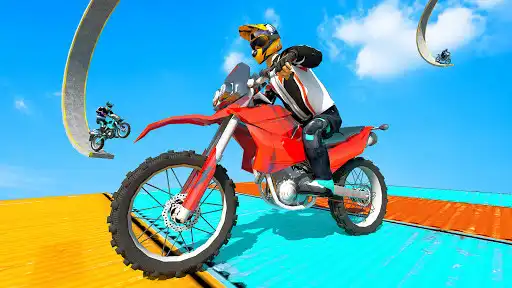 Play Real Bike Stunts - New Bike Race Game as an online game Real Bike Stunts - New Bike Race Game with UptoPlay