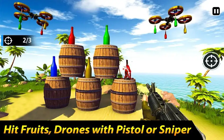 Play Real Bottle Shooting Gun Games as an online game Real Bottle Shooting Gun Games with UptoPlay