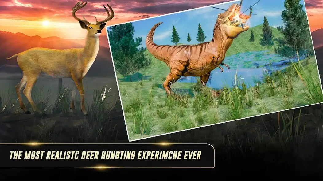Play Real Dino 3D Hunting Game as an online game Real Dino 3D Hunting Game with UptoPlay