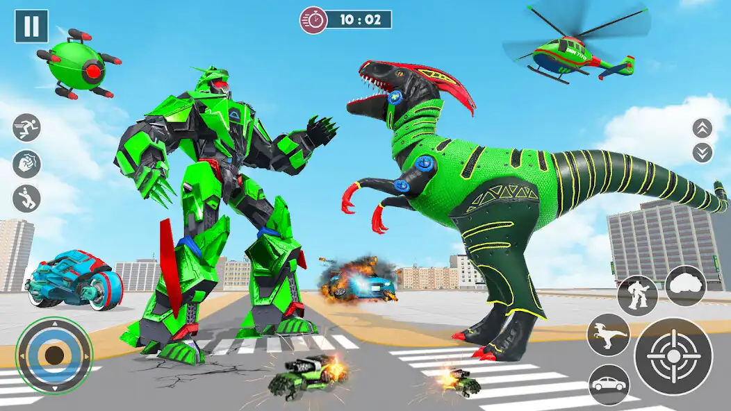 Play Real Dino Hunter Robot Games as an online game Real Dino Hunter Robot Games with UptoPlay