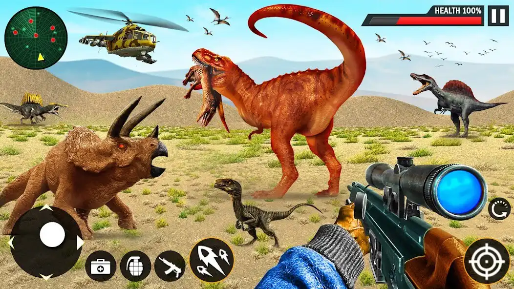 Play Real Dino Hunting - Zoo Hunter as an online game Real Dino Hunting - Zoo Hunter with UptoPlay