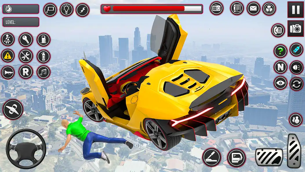 Play Real Flying Car Robot Shooting as an online game Real Flying Car Robot Shooting with UptoPlay