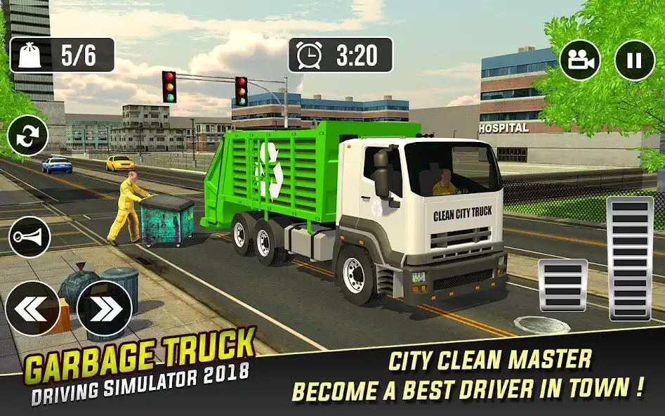 Play Real Garbage Truck Driving 3D as an online game Real Garbage Truck Driving 3D with UptoPlay