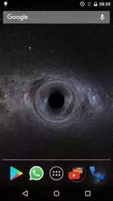 Play Realistic Black hole simulation + live wallpaper