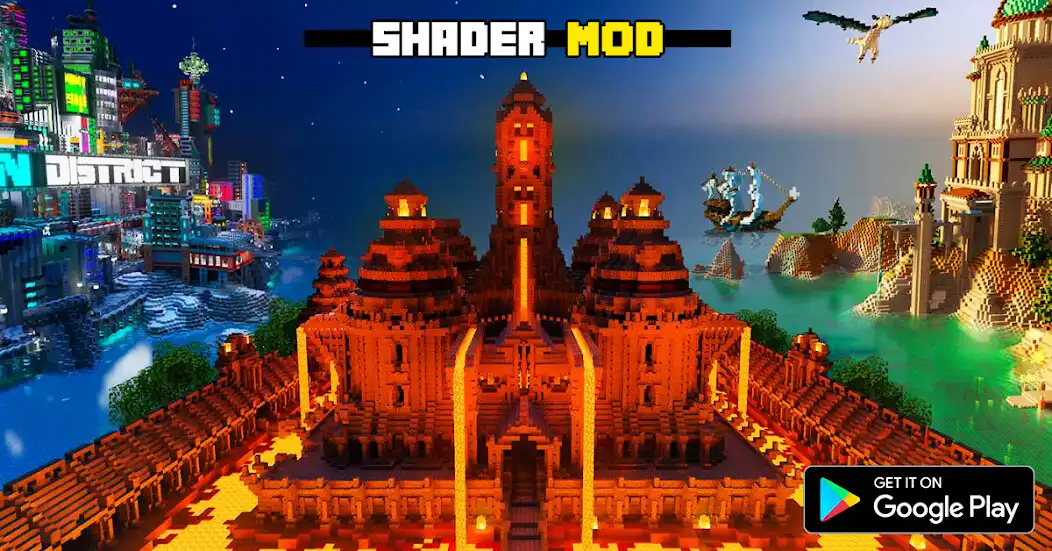 Play Realistic RTX Shaders Mod for MCPE as an online game Realistic RTX Shaders Mod for MCPE with UptoPlay
