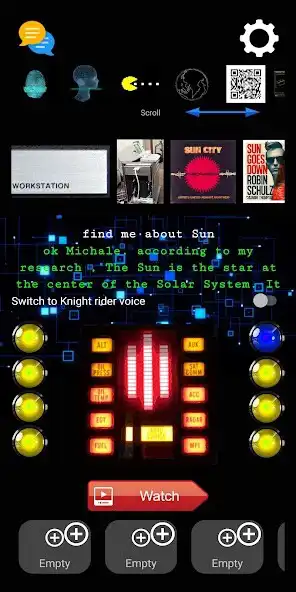 Play Real kitt - talking AI app (Ultimate) as an online game Real kitt - talking AI app (Ultimate) with UptoPlay