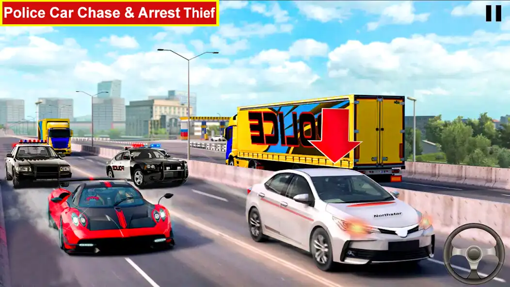 Play Real Police Car Chase-Car Game as an online game Real Police Car Chase-Car Game with UptoPlay