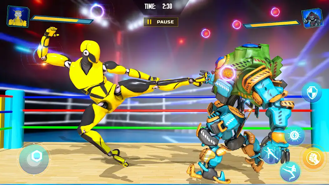 Play Real Ring Robot Boxing Games as an online game Real Ring Robot Boxing Games with UptoPlay