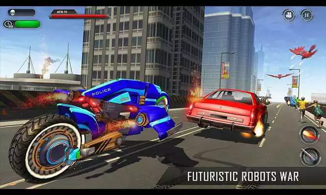 Play Real Robot Transforming Game: Flying Robot Bike