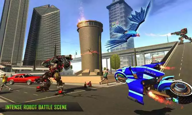 Play Real Robot Transforming Game: Flying Robot Bike