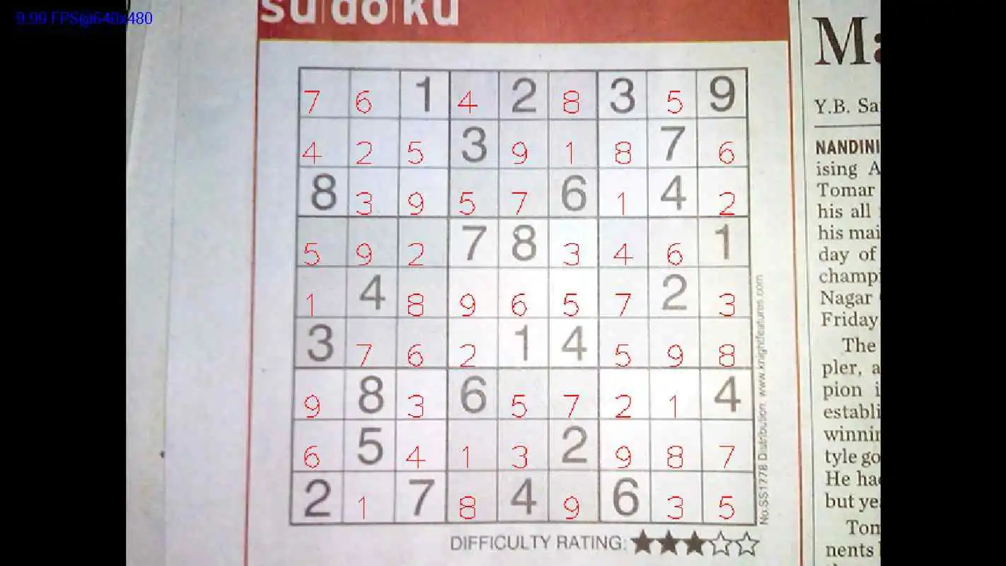 Play Realtime Sudoku Solver
