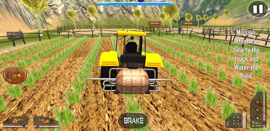 Play Real Tractor Farm Field 3D as an online game Real Tractor Farm Field 3D with UptoPlay