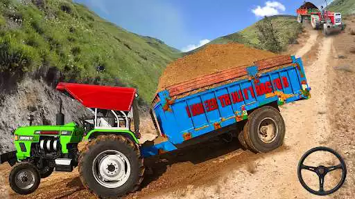 Play Real Tractor Trolley Cargo Farming Simulation Game as an online game Real Tractor Trolley Cargo Farming Simulation Game with UptoPlay
