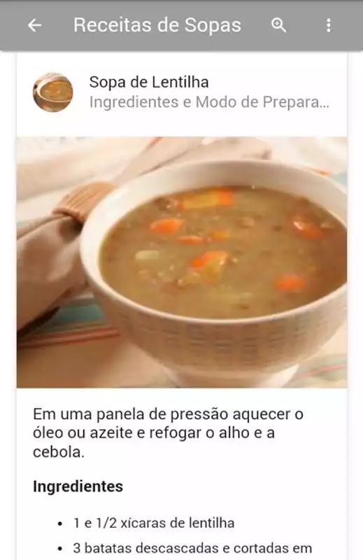Play Receitas De Sopas