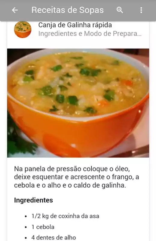 Play Receitas De Sopas