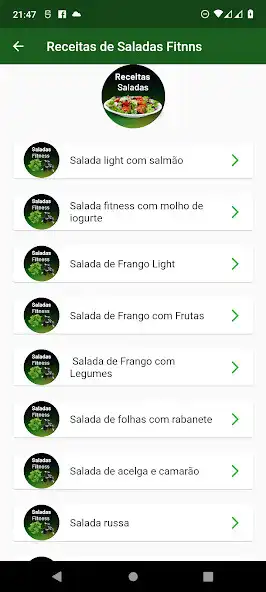 Play Receitas Saladas as an online game Receitas Saladas with UptoPlay