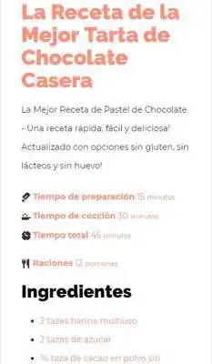Play Receta de torta de chocolate  and enjoy Receta de torta de chocolate with UptoPlay
