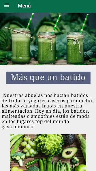Play Recetas de batidos verdes as an online game Recetas de batidos verdes with UptoPlay
