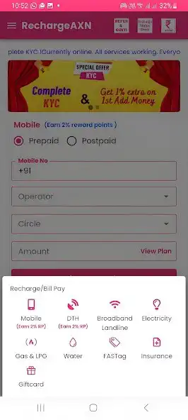 Play RechargeAXN: Recharge, BillPay as an online game RechargeAXN: Recharge, BillPay with UptoPlay