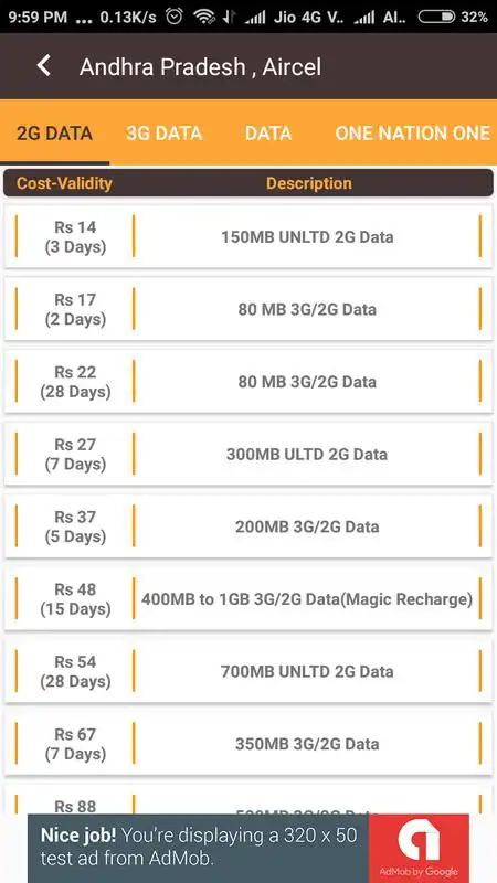 Play Recharge Plans India
