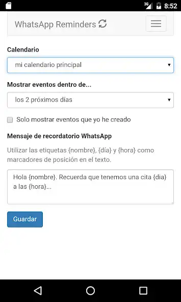 Play Recordatorios Por WhatsApp as an online game Recordatorios Por WhatsApp with UptoPlay