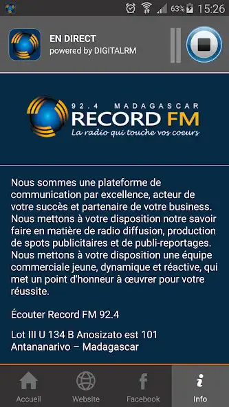 Play Record FM Madagascar as an online game Record FM Madagascar with UptoPlay