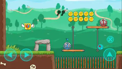 Play Red and Blue Ball : The Forest as an online game Red and Blue Ball : The Forest with UptoPlay