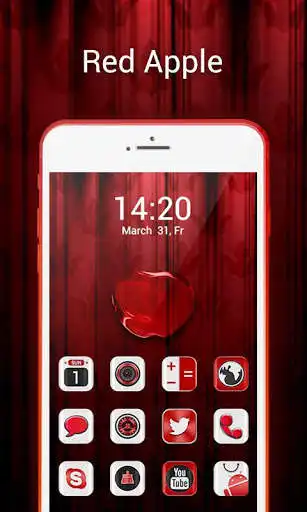 Play Red apple GO Launcher Theme