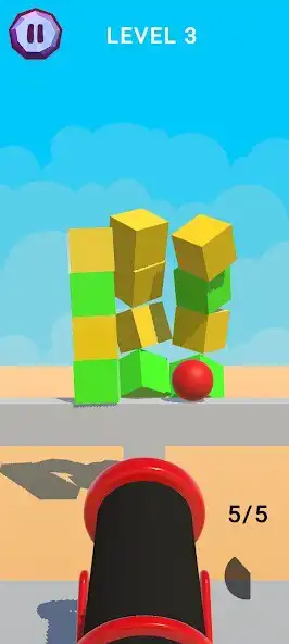 Play Red Ball Knock - Shooter Game as an online game Red Ball Knock - Shooter Game with UptoPlay