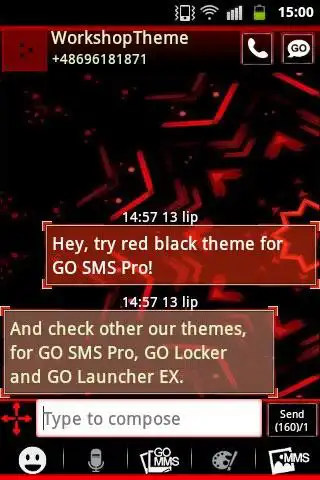 Play Red Black GO SMS Theme as an online game Red Black GO SMS Theme with UptoPlay