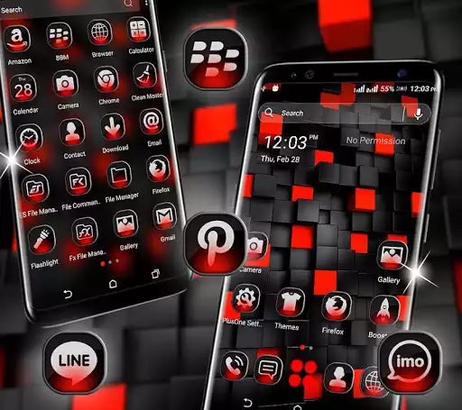 Play Red Black Launcher Theme  and enjoy Red Black Launcher Theme with UptoPlay