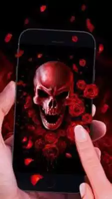 Play Red Blood Skull Live wallpaper