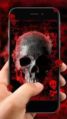 Play Red Blood Skull Live wallpaper