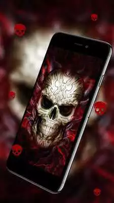 Play Red Blood Skull Live wallpaper