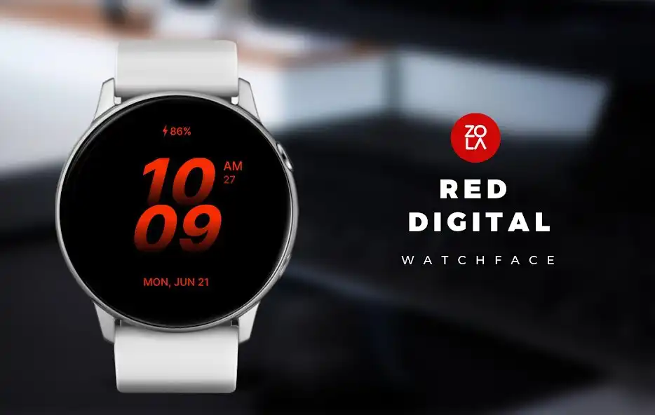 Play Red Digital Watch Face  and enjoy Red Digital Watch Face with UptoPlay