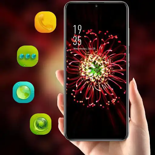 Play Red glowing full bloom flower theme  and enjoy Red glowing full bloom flower theme with UptoPlay